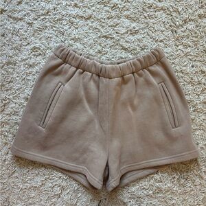 Women's Tan Lounge Sweat Shorts